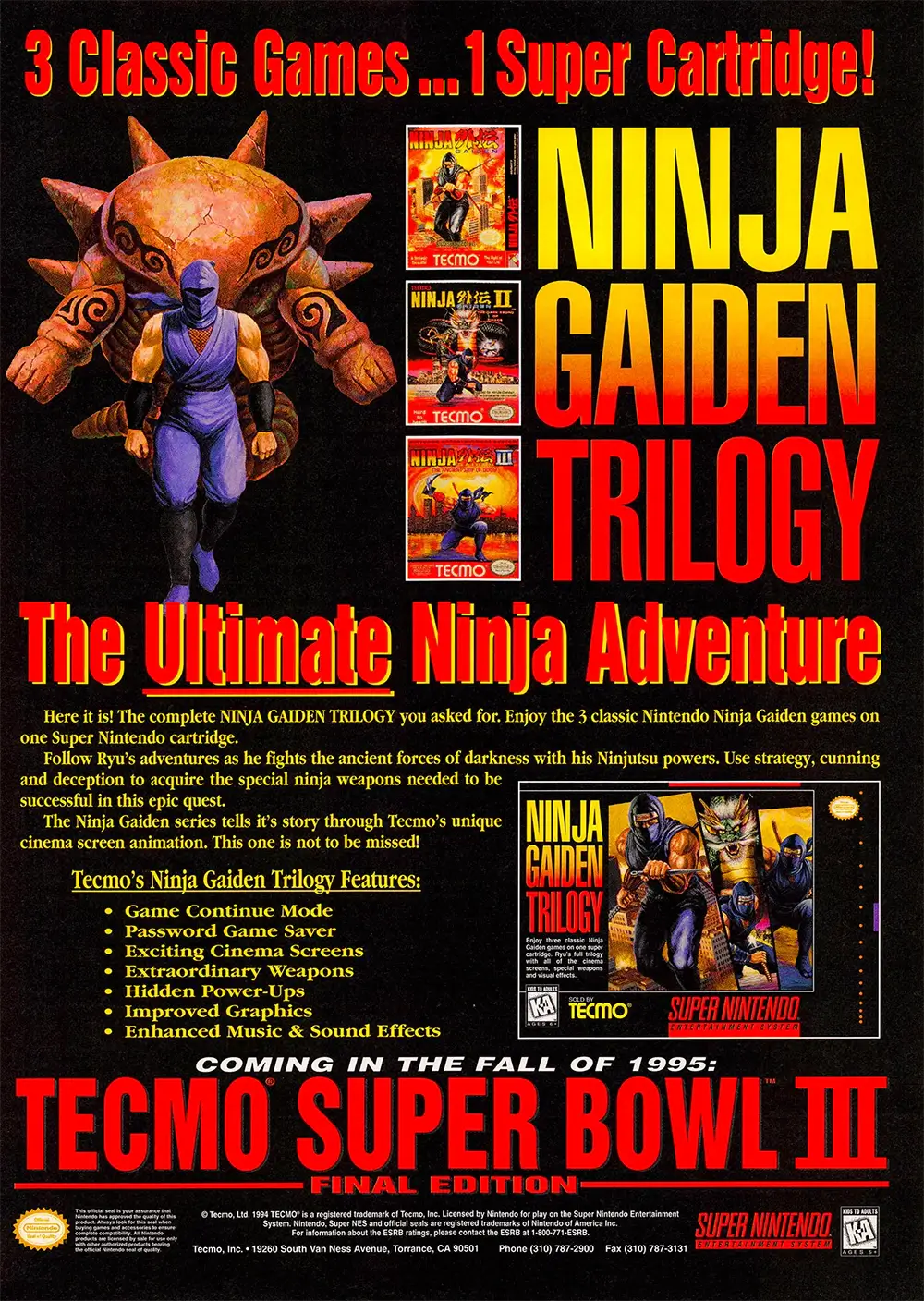 忍者龙剑传 三部曲-Ninja Gaiden Trilogy-游戏截图-好玩游戏库