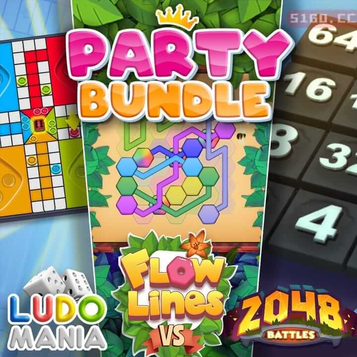 Party Bundle: Ludomania & Flowlines VS & 2048 Battles 