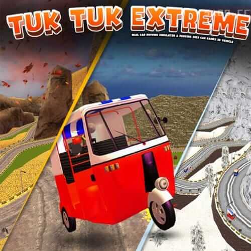 Tuk Tuk Extreme - 真正的汽车驾驶模拟器和停车 2023 汽车游戏 3D 车辆