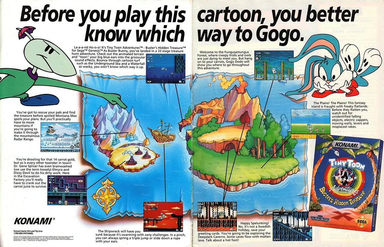 兔宝宝历险记：巴斯特的宝藏-Tiny Toon Adventures: Buster's Hidden Treasure-游戏截图-好玩游戏库