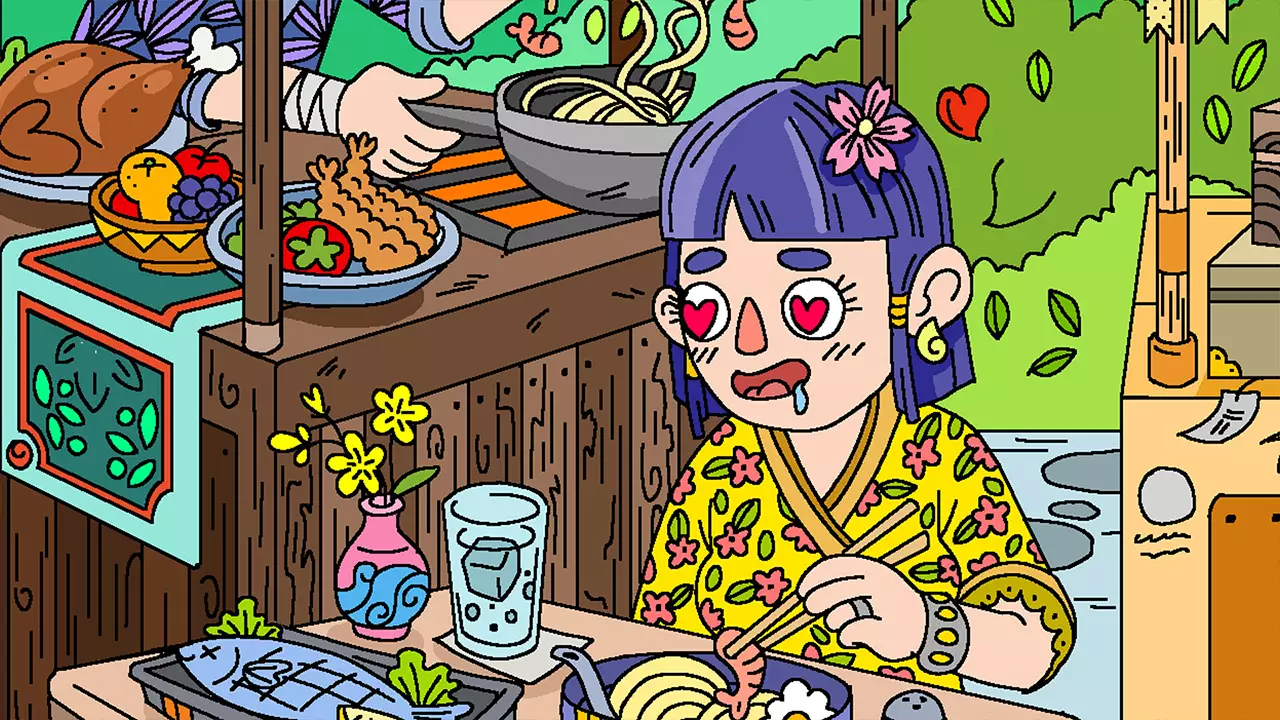 迷失在日本的 100 只猫：寻找并上色-100 Cats Lost in Japan Find & Color-游戏截图-好玩游戏库