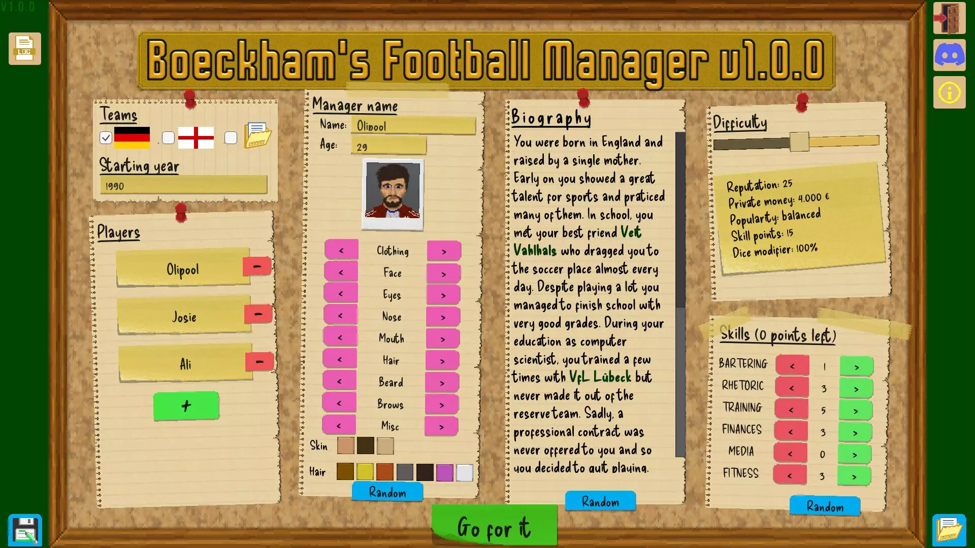 Boeckham’s Football Manager