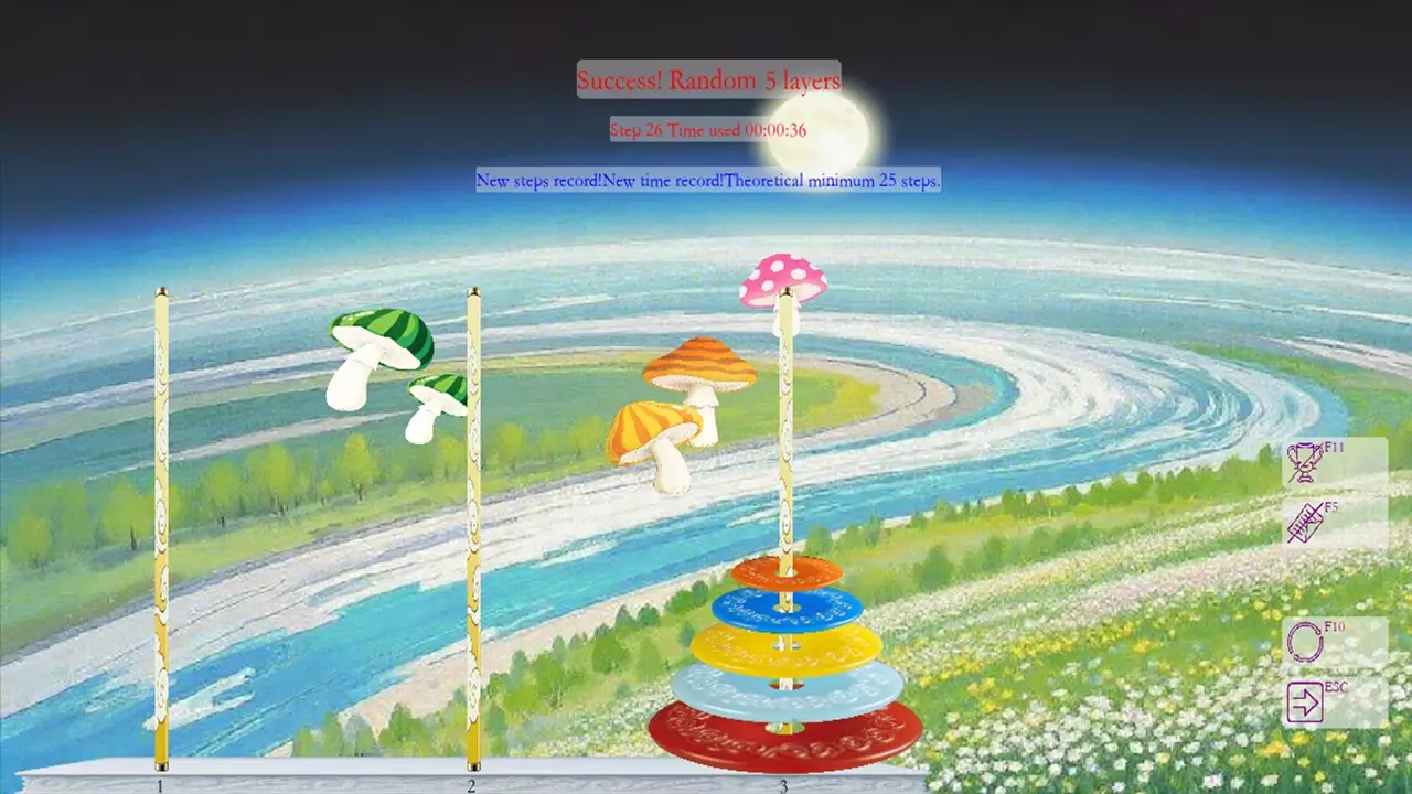 缤纷汉诺塔-Colorful Tower of Hanoi-游戏截图-好玩游戏库