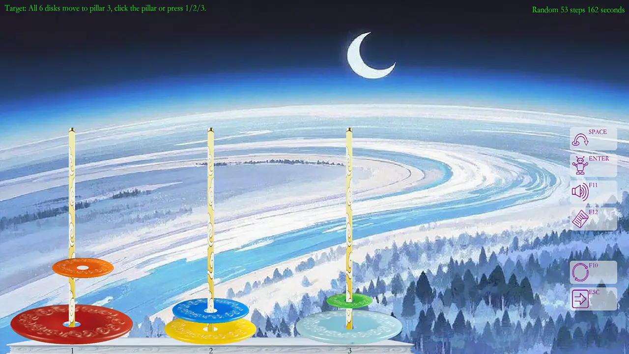 缤纷汉诺塔-Colorful Tower of Hanoi-游戏截图-好玩游戏库