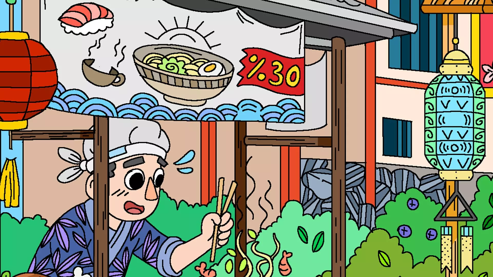 -100 Cats Lost In Japan Find & Color-游戏截图-好玩游戏库