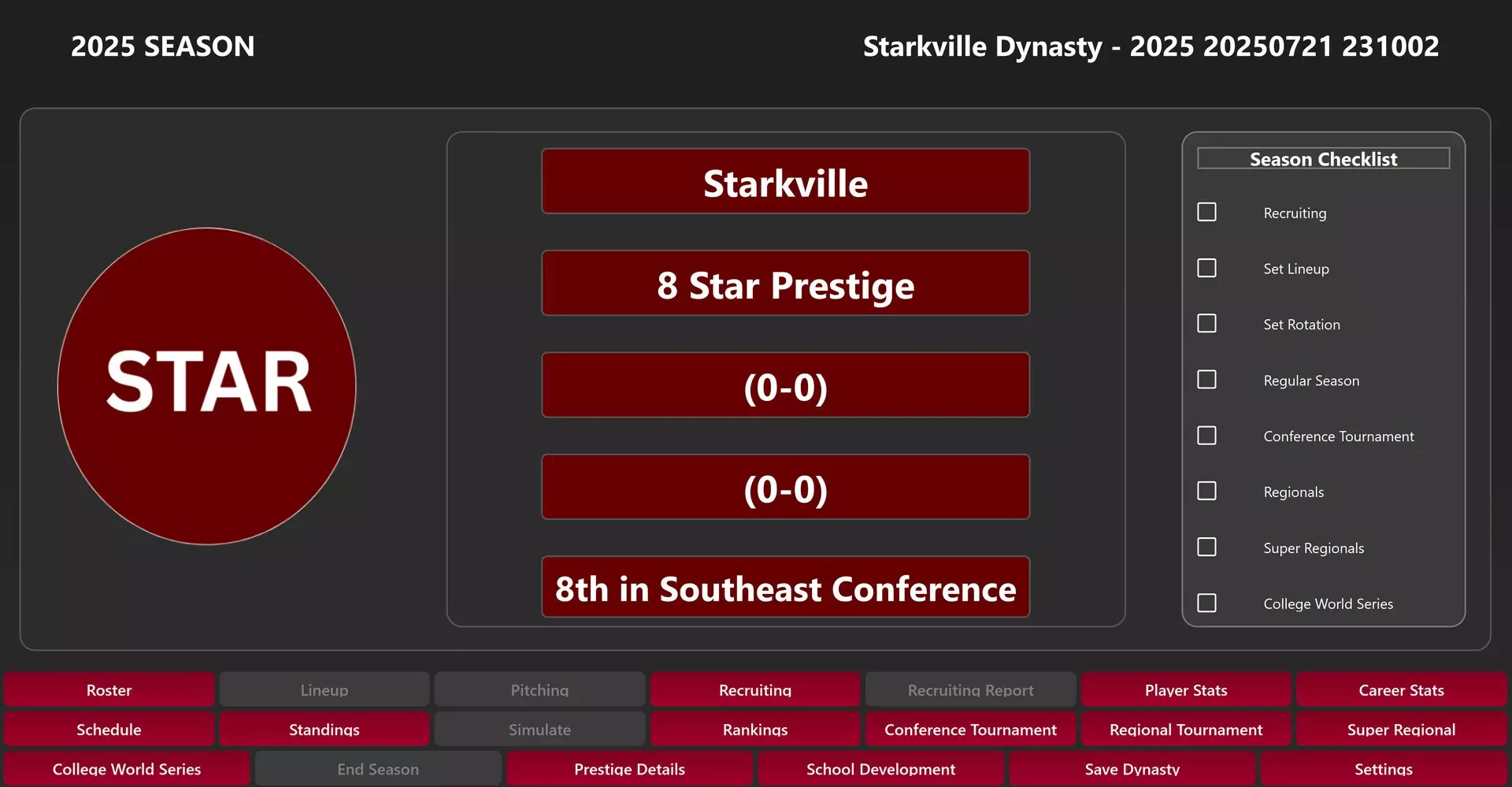 College Baseball: Dynasty Builder
