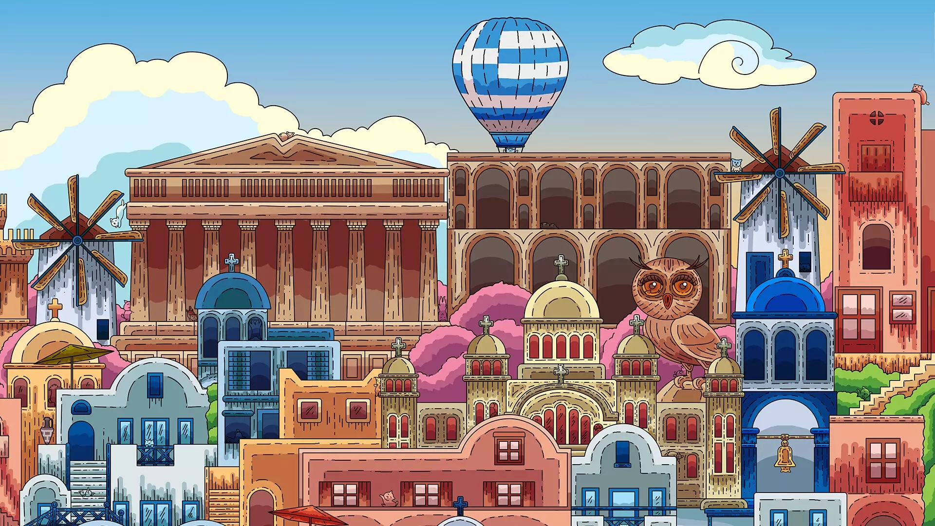 -100 Greece Cats-游戏截图-好玩游戏库