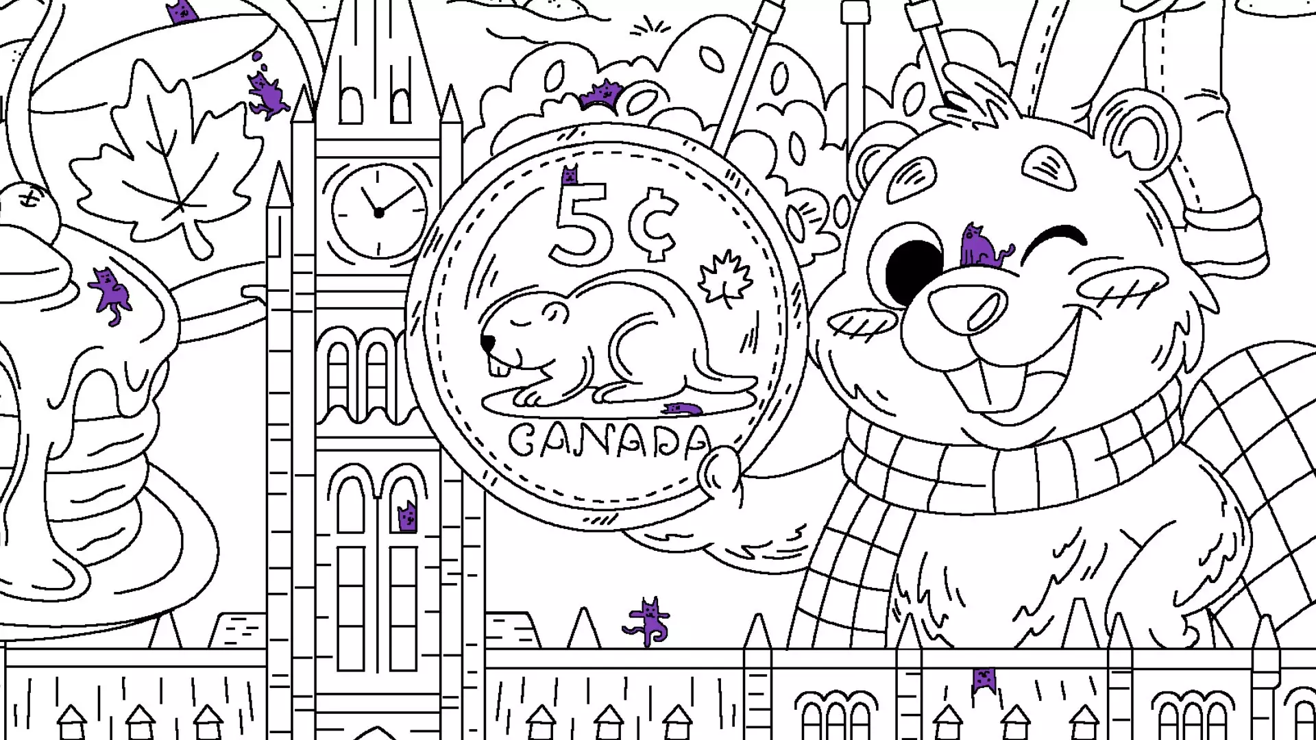 -100 Cats Lost In Canada Find & Color-游戏截图-好玩游戏库