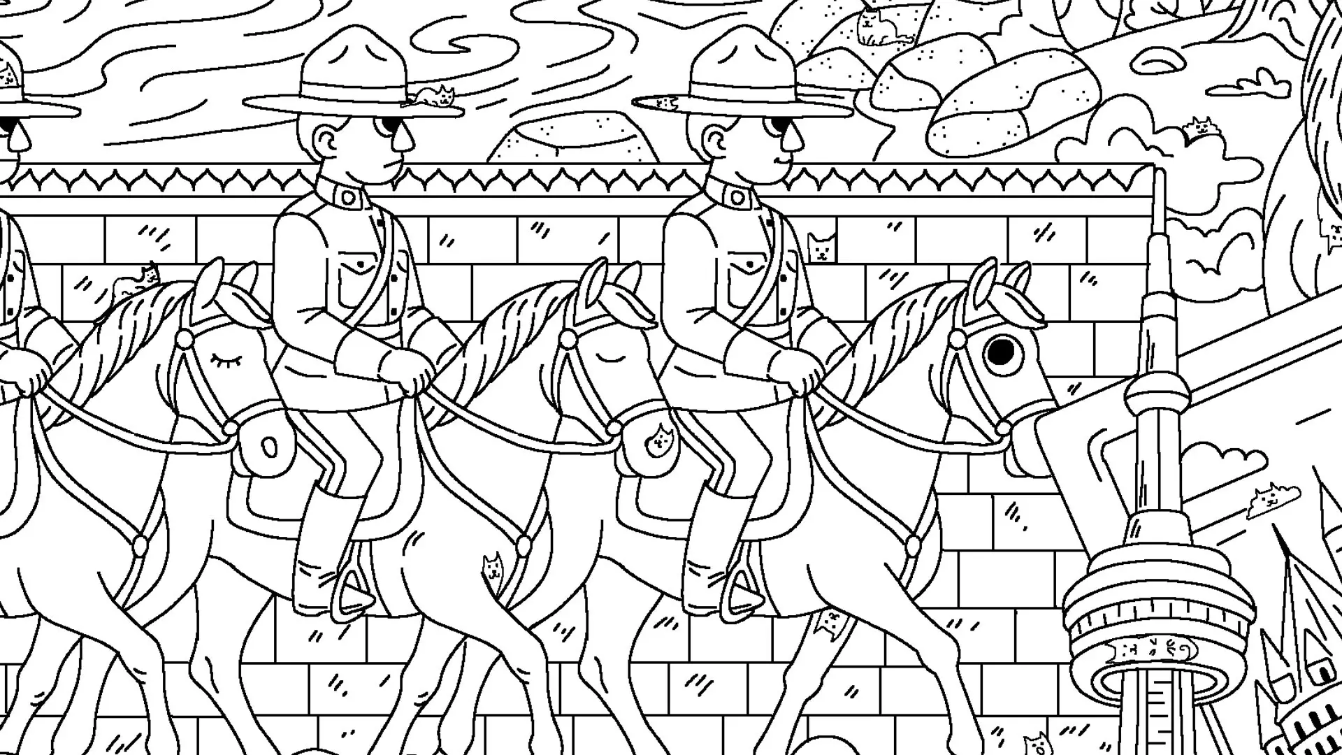 -100 Cats Lost In Canada Find & Color-游戏截图-好玩游戏库