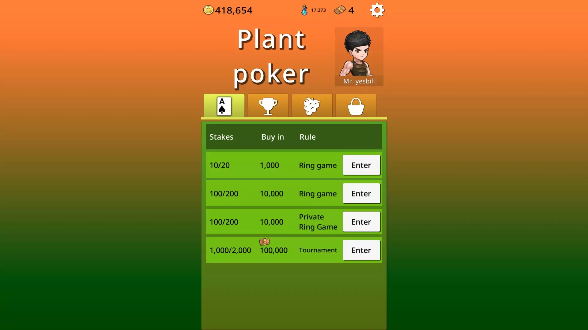 Plant poker