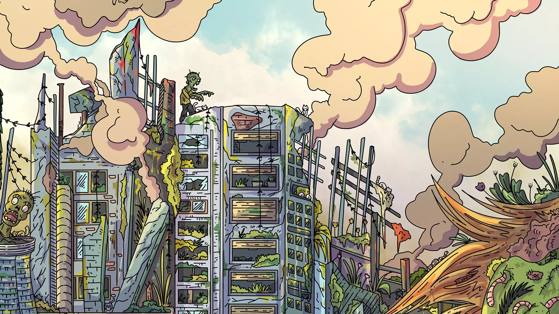 -100 Zombie Cats-游戏截图-好玩游戏库