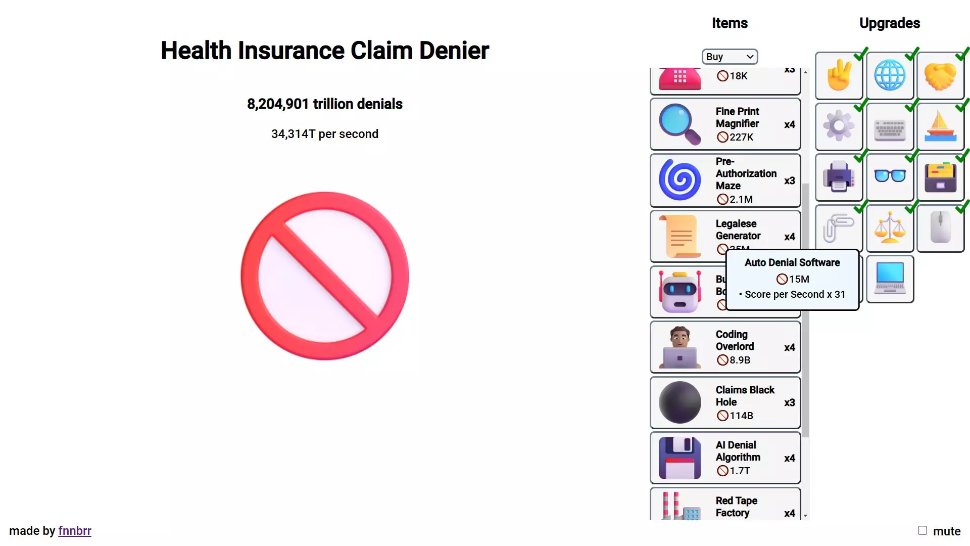 -Health Insurance Claim Denier-游戏截图-好玩游戏库