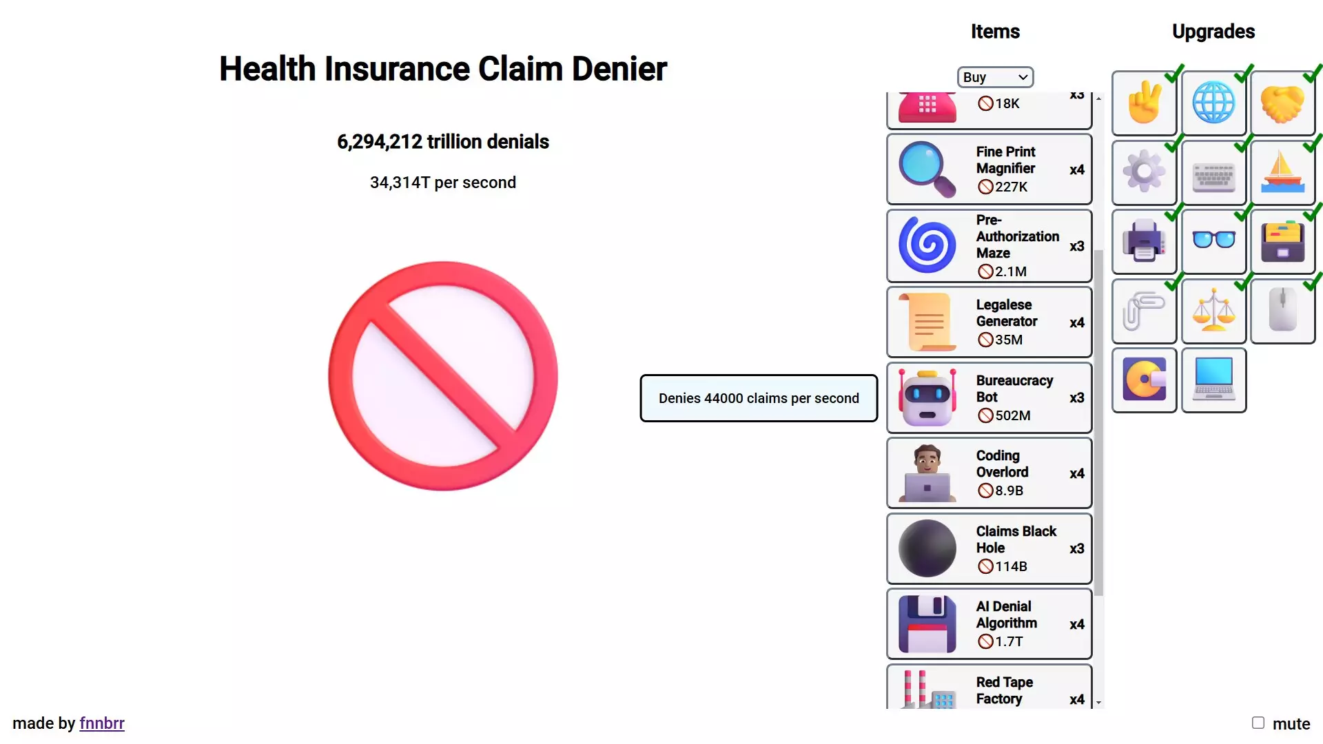 -Health Insurance Claim Denier-游戏截图-好玩游戏库