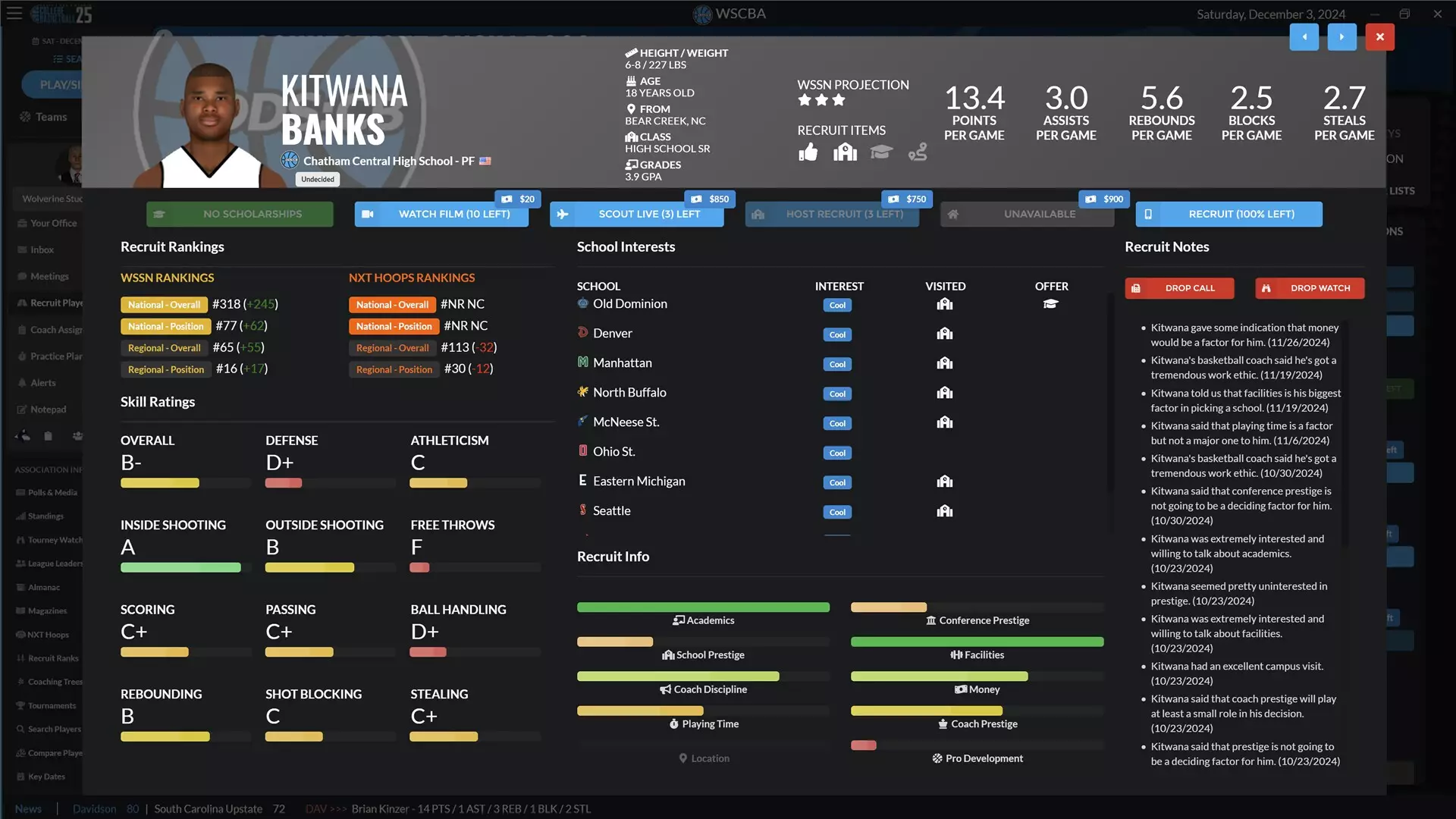 -Draft Day Sports: College Basketball 2025-游戏截图-好玩游戏库