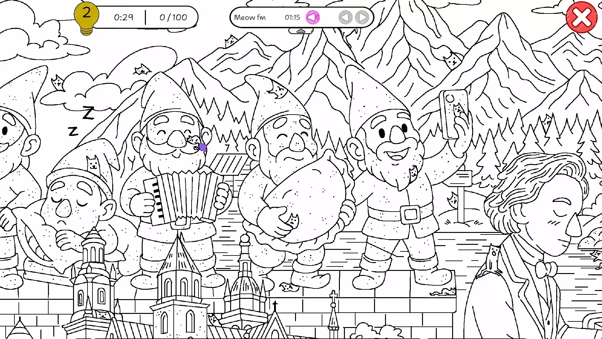 -100 Cats Lost In Poland Find & Color-游戏截图-好玩游戏库