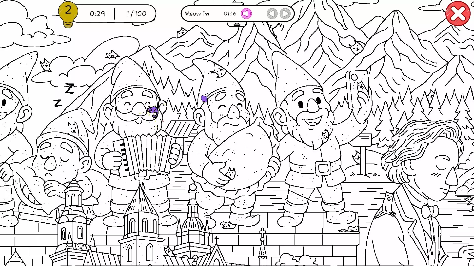 -100 Cats Lost In Poland Find & Color-游戏截图-好玩游戏库