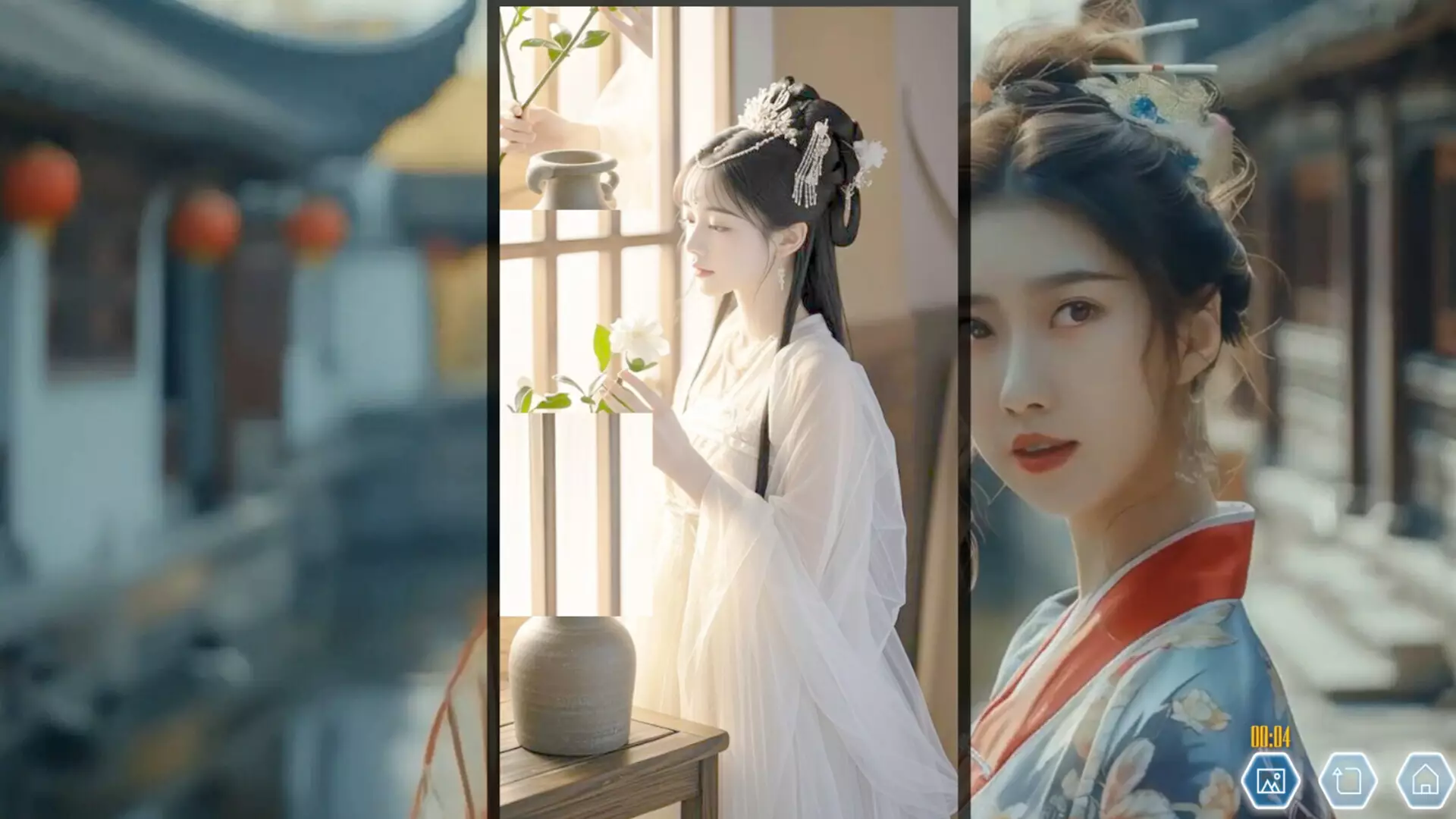 -Ancient Style Girl Dynamic Jigsaw Puzzle-游戏截图-好玩游戏库