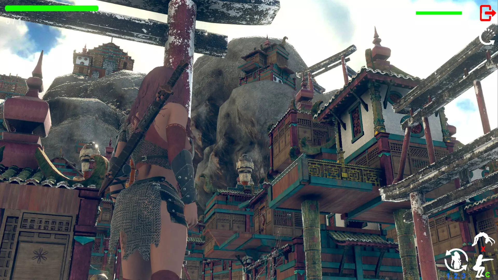 Virtual girl save virtual boy