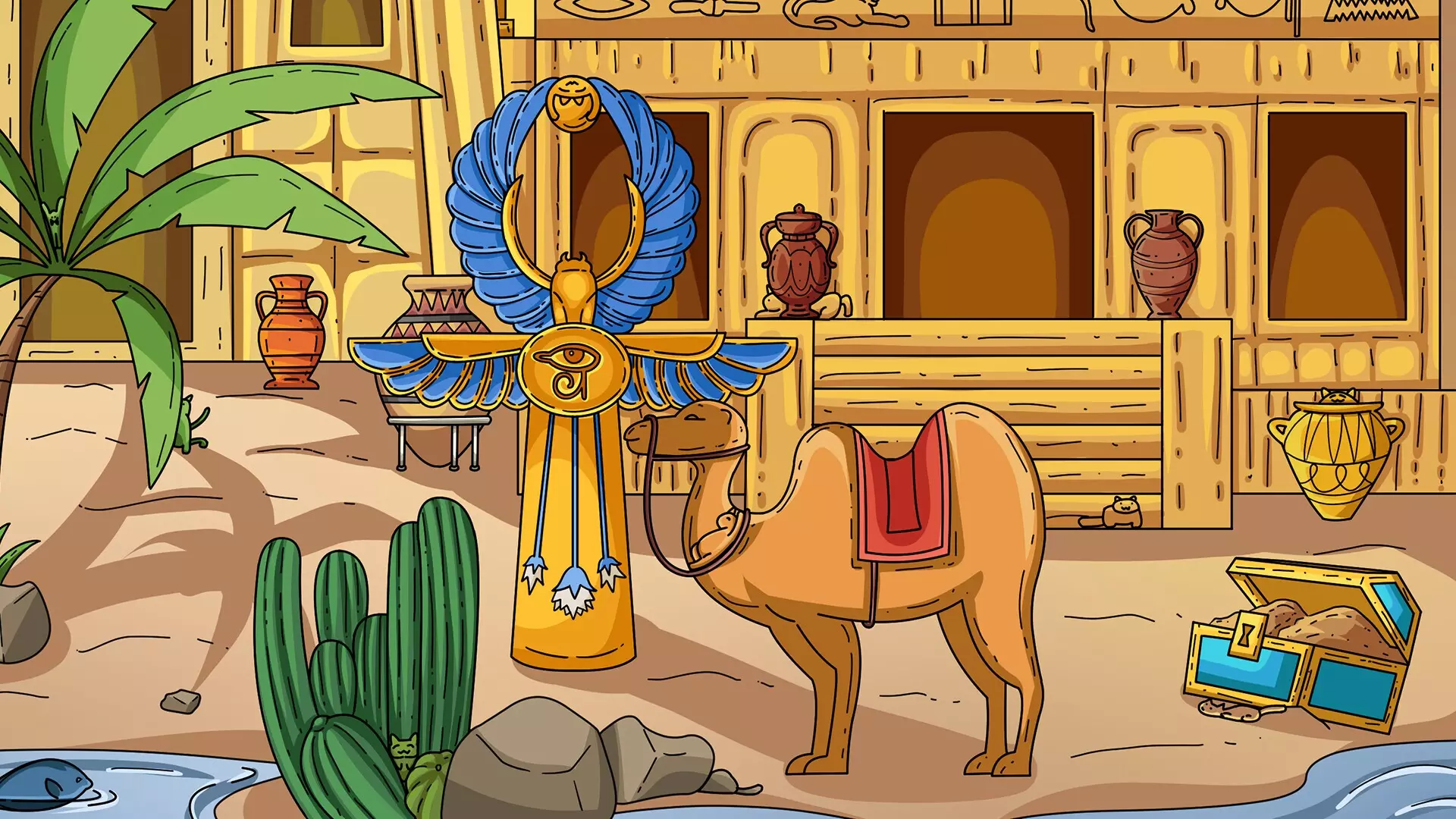 -100 Egypt Cats-游戏截图-好玩游戏库