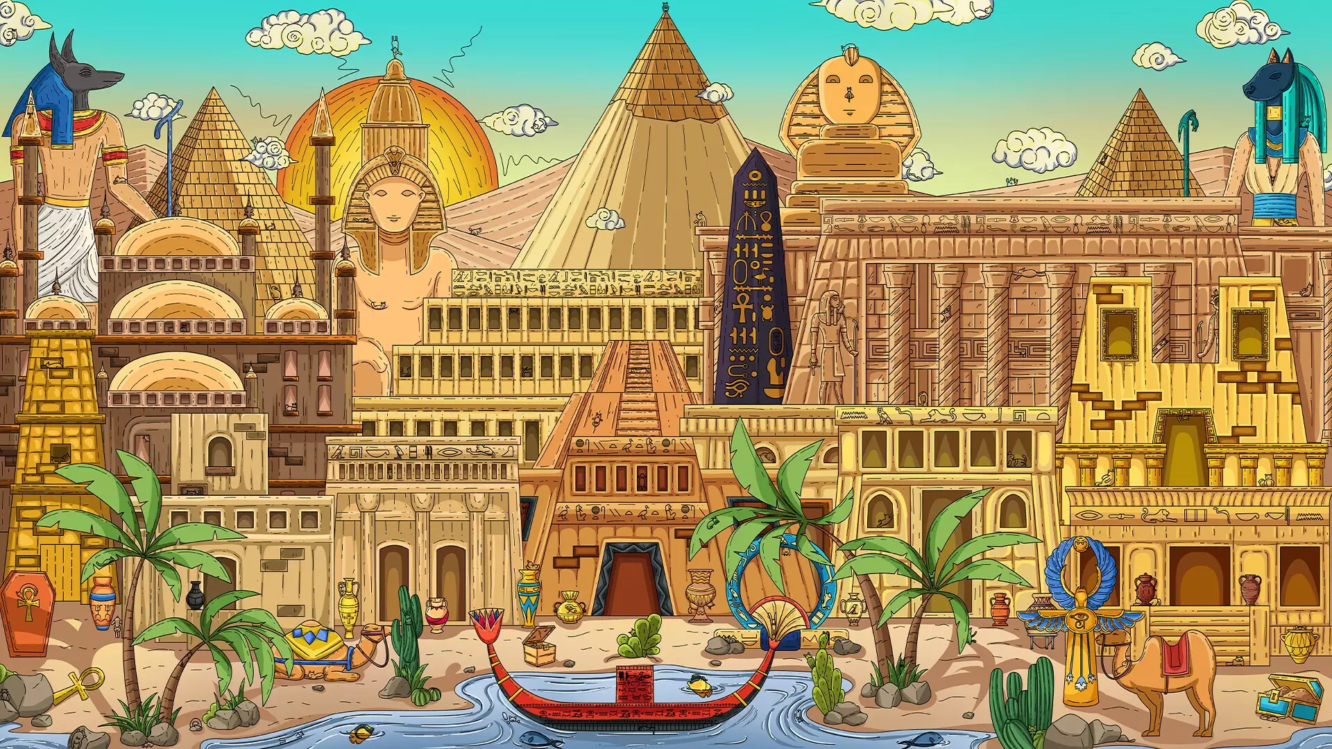 -100 Egypt Cats-游戏截图-好玩游戏库