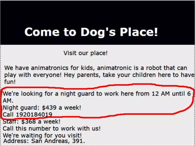 Five Nights at Dog’s