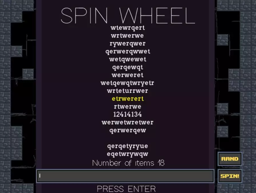 SPIN WHEEL (Roxy Robot)