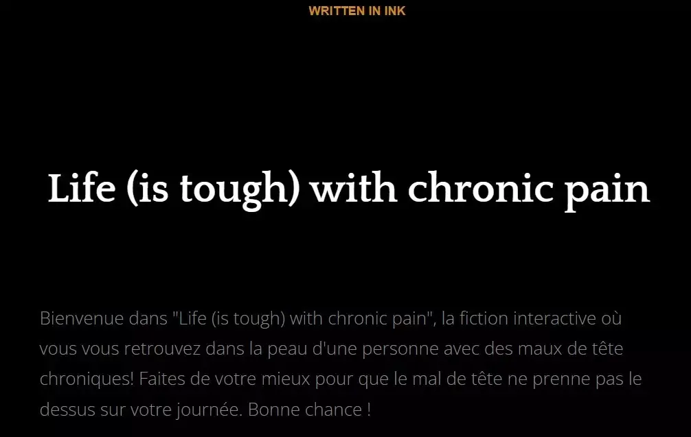 Life (is tough) with chronic pain