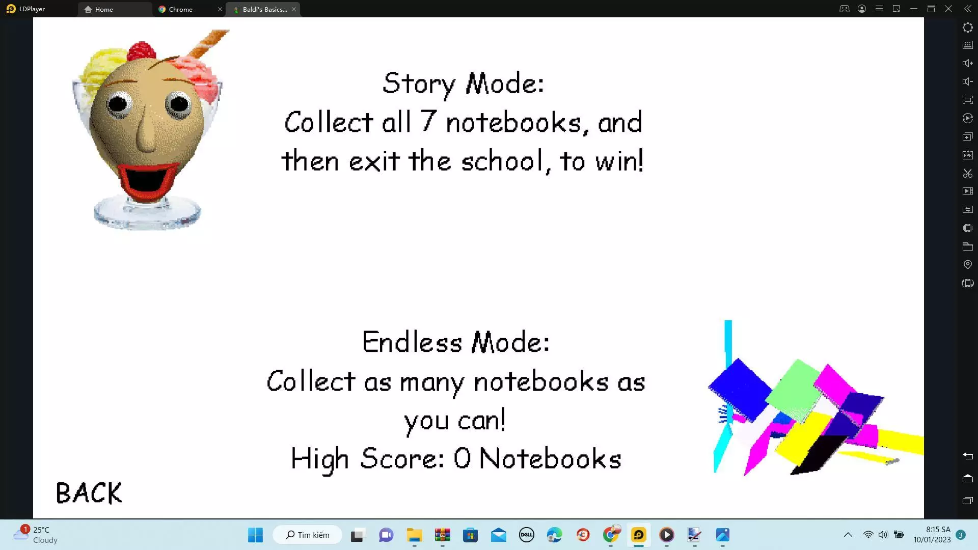 Baldi’s Loves Ice Cream Android Port