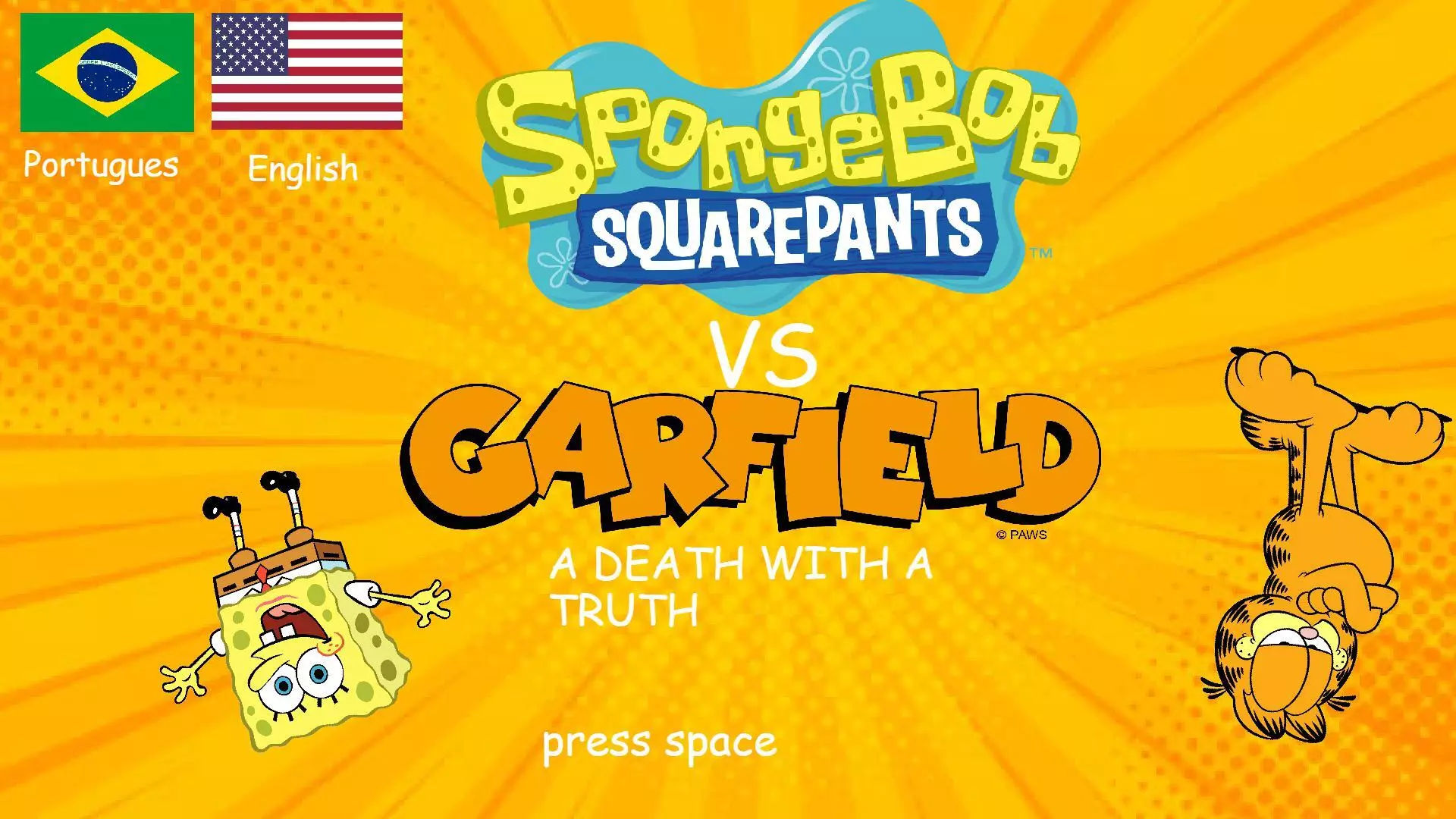 -Spongebob VS Garfield a death with a truth-游戏截图-好玩游戏库
