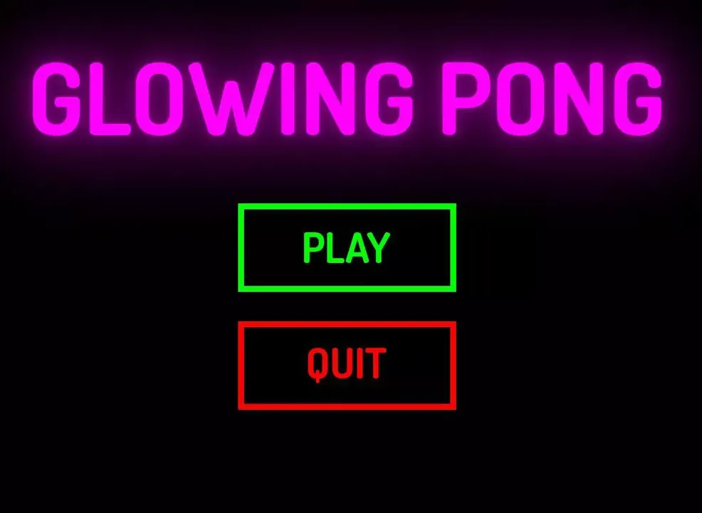 2 Player – Glowing Pong