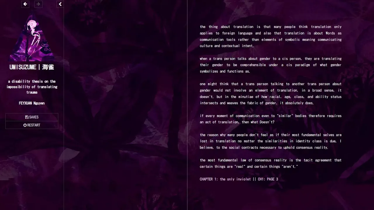 -umisuzume: a disability thesis on the impossibility of translating trauma-游戏截图-好玩游戏库