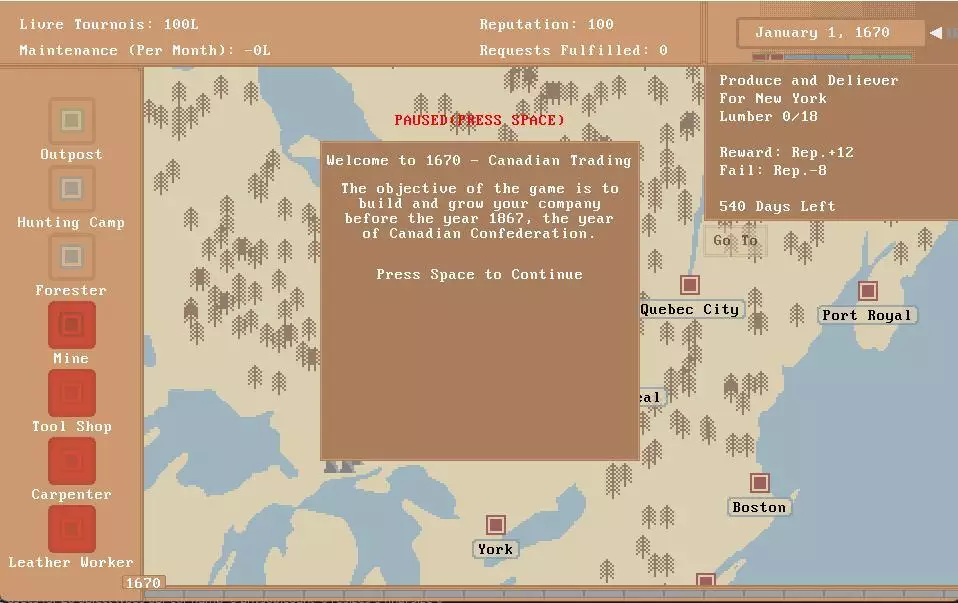 -1670 - Canadian Trading-游戏截图-好玩游戏库