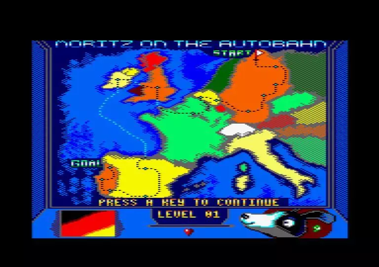 -Moritz On The Autobahn (CPC Amstrad 128k)-游戏截图-好玩游戏库
