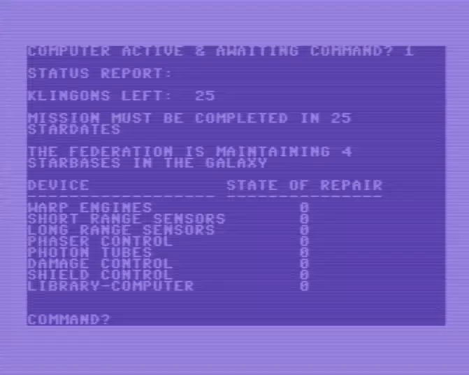 -Super Star Trek (C64)-游戏截图-好玩游戏库