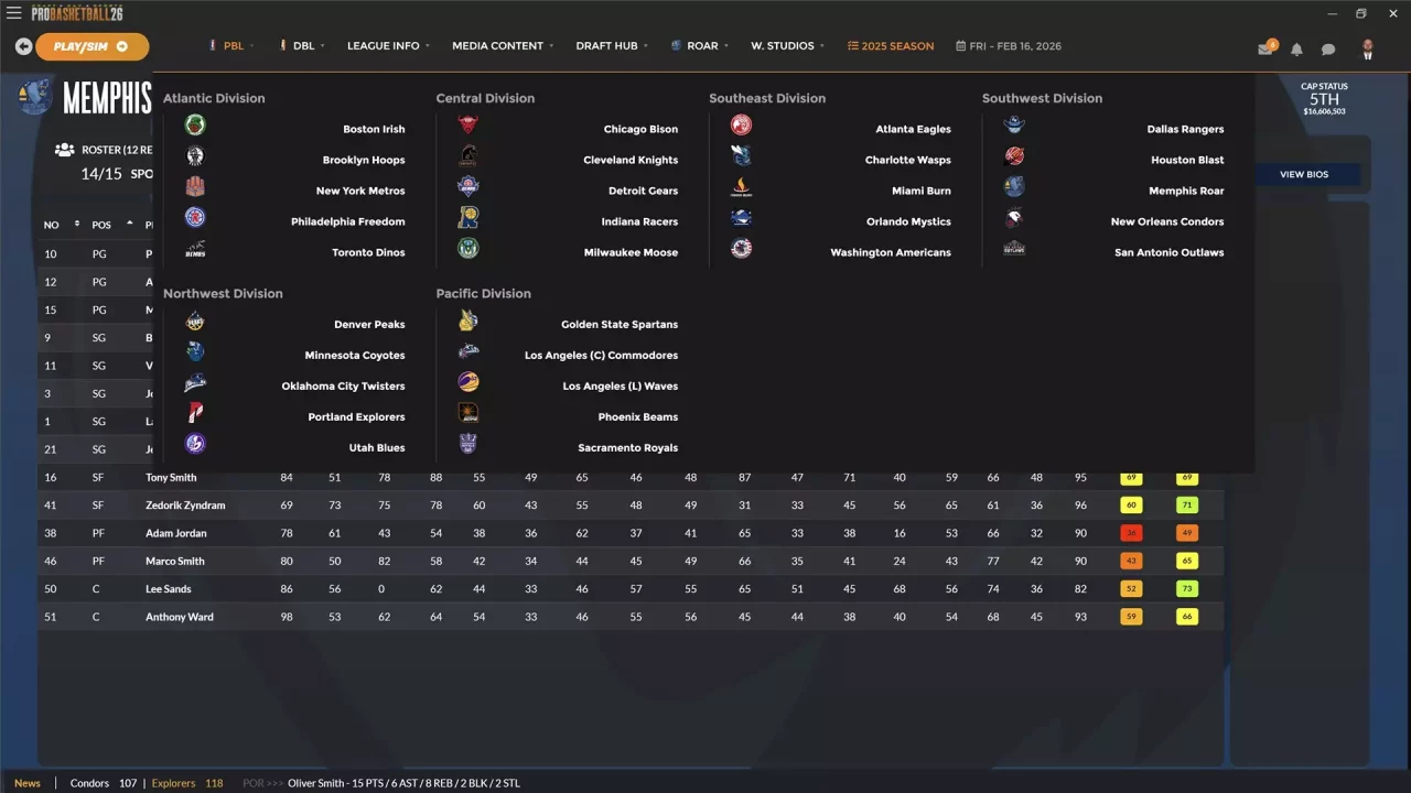 -Draft Day Sports: Pro Basketball 2026-游戏截图-好玩游戏库