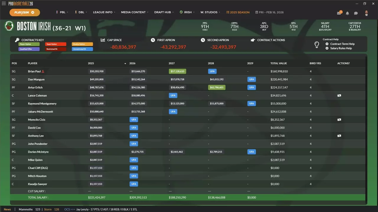 -Draft Day Sports: Pro Basketball 2026-游戏截图-好玩游戏库