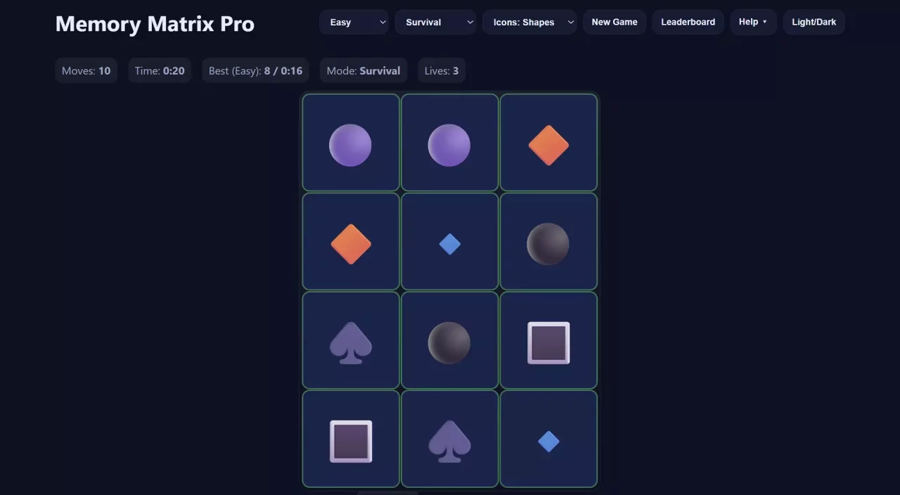 -Memory Matrix Pro-游戏截图-好玩游戏库