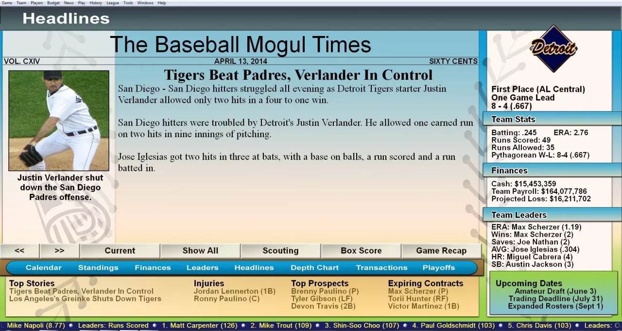 -Baseball Mogul 2015-游戏截图-好玩游戏库