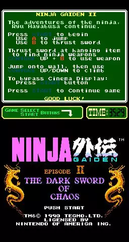 -Ninja Gaiden II: The Dark Sword of Chaos (1990)-游戏截图-好玩游戏库