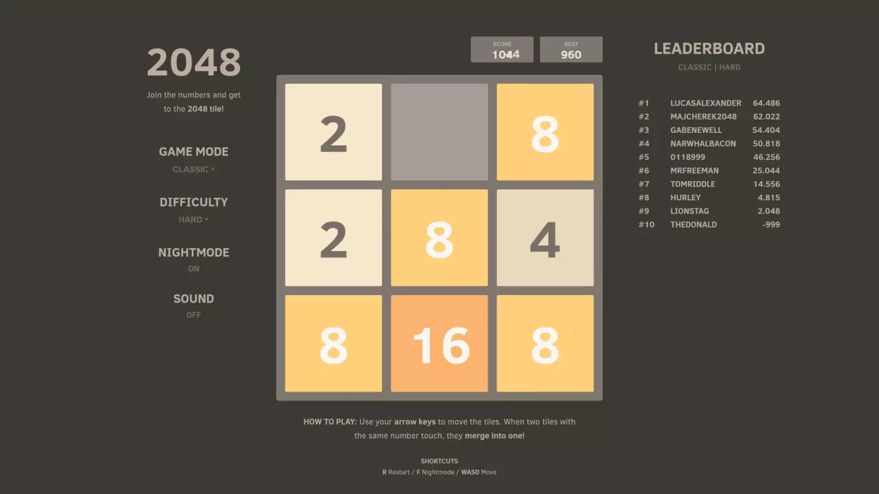 -2048-游戏截图-好玩游戏库