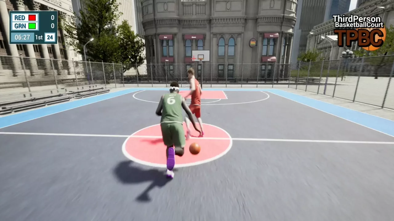 Third Person Basketball Court